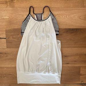 Lululemon no limits workout tank, size 4, black and white, excellent condition